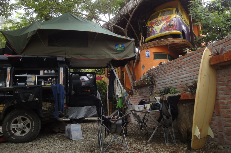Zelten in Montanitas, Ecuador