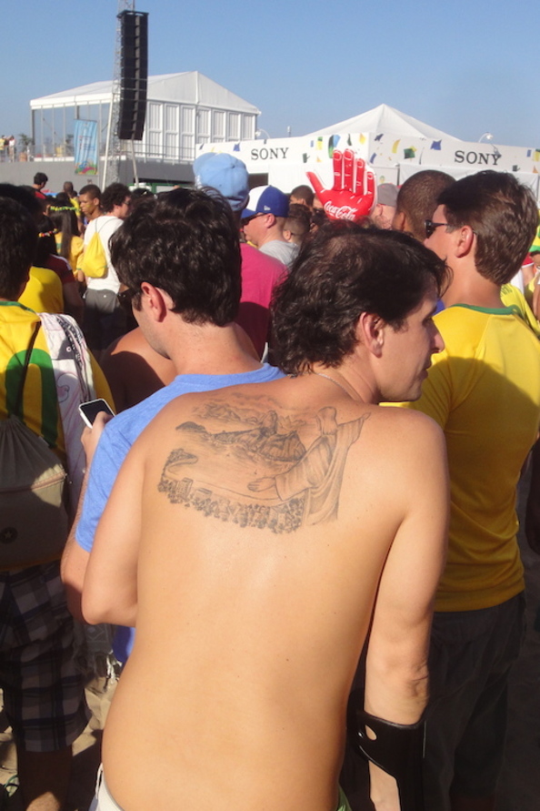 Public Viewing zur WM in Rio de Janeiro Brasilien